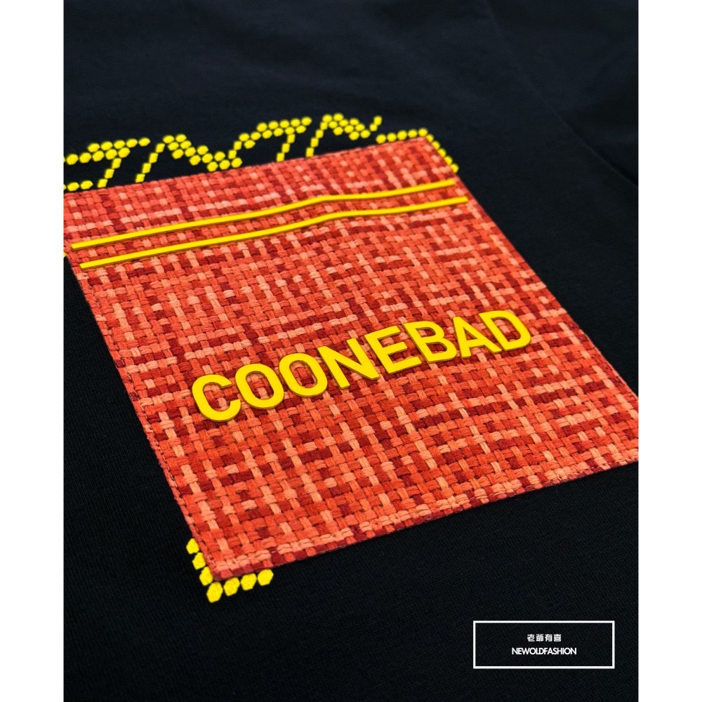 『新品上市』重磅Coonebad紅織紋短T(NOF2404N8016)-黑-細節圖3