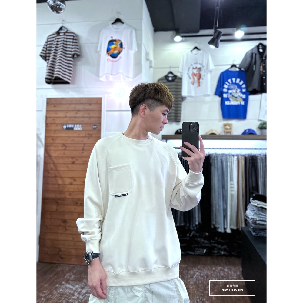 『新品上市』重磅BBS造型口袋針織大學T-米(NOF2310C65009)-細節圖5
