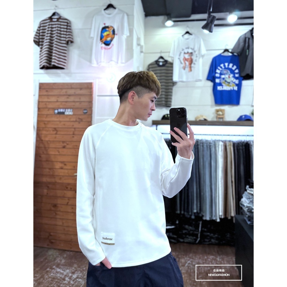 『新品上市』重磅Serebat白標大學T-白(NOF2309B2230)-細節圖5