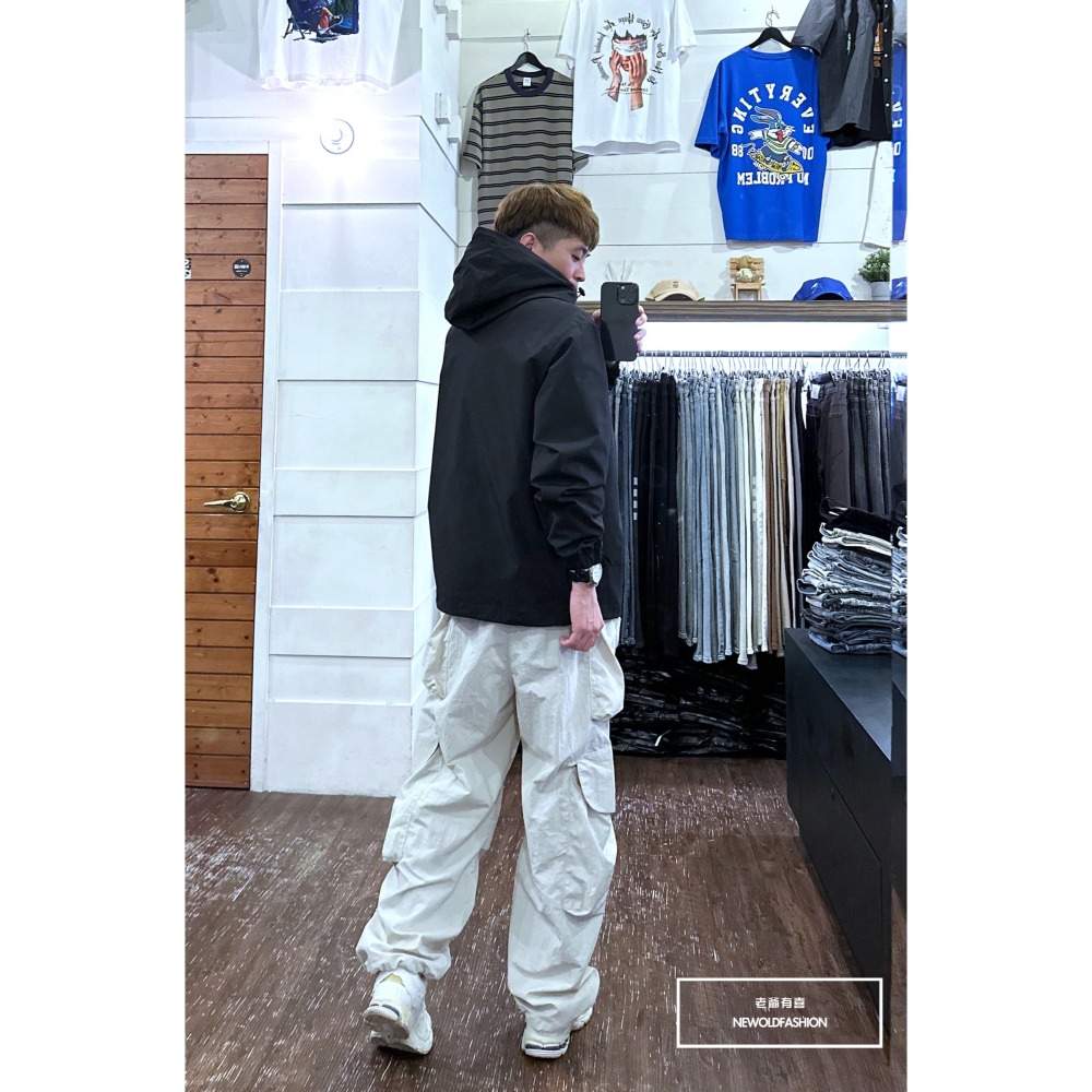 『新品上市』重磅三角環魔鬼氈大機能外套-黑(NOF23095235)-細節圖3