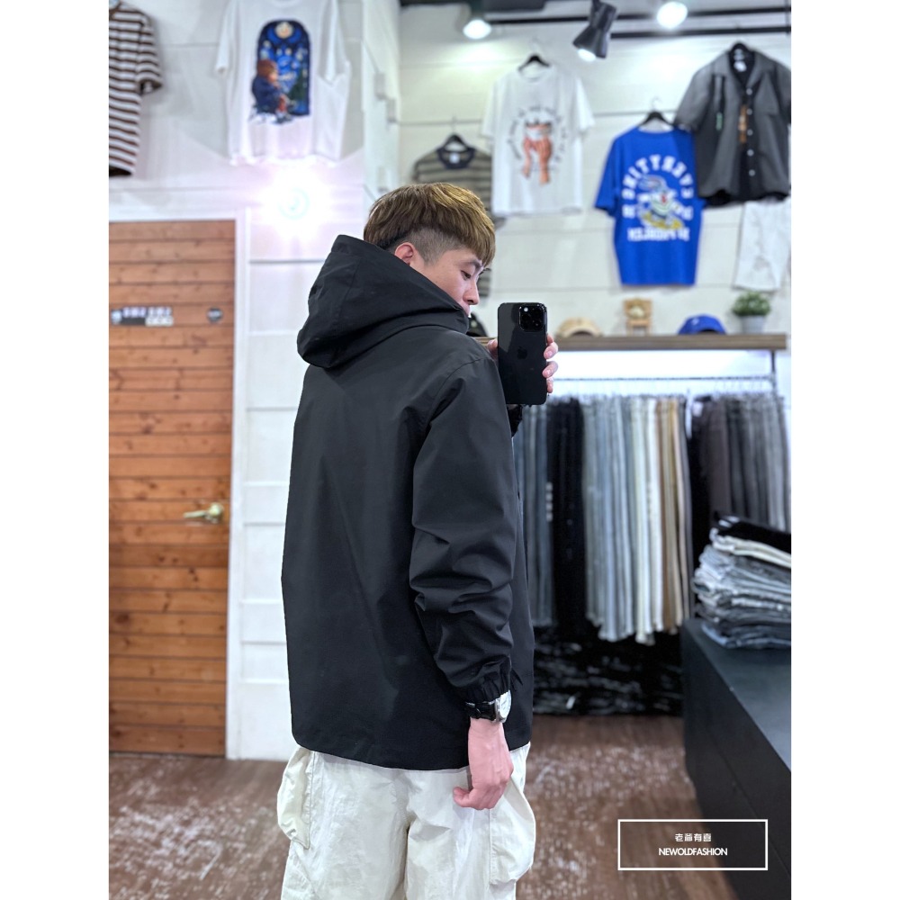 『新品上市』重磅三角環魔鬼氈大機能外套-黑(NOF23095235)-細節圖7