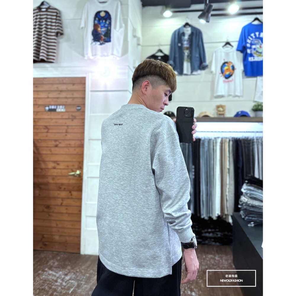 『新品上市』重磅RAM刺繡白標大學T-灰(NOF2309B5534)-細節圖7