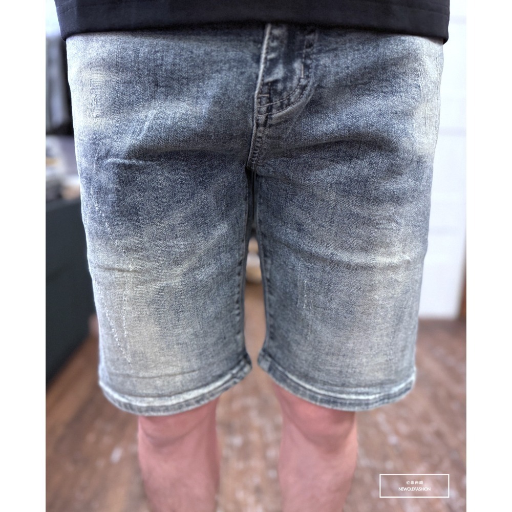 『新品上市』重磅立體雙o口袋牛仔短褲(NOF2405352)-細節圖3