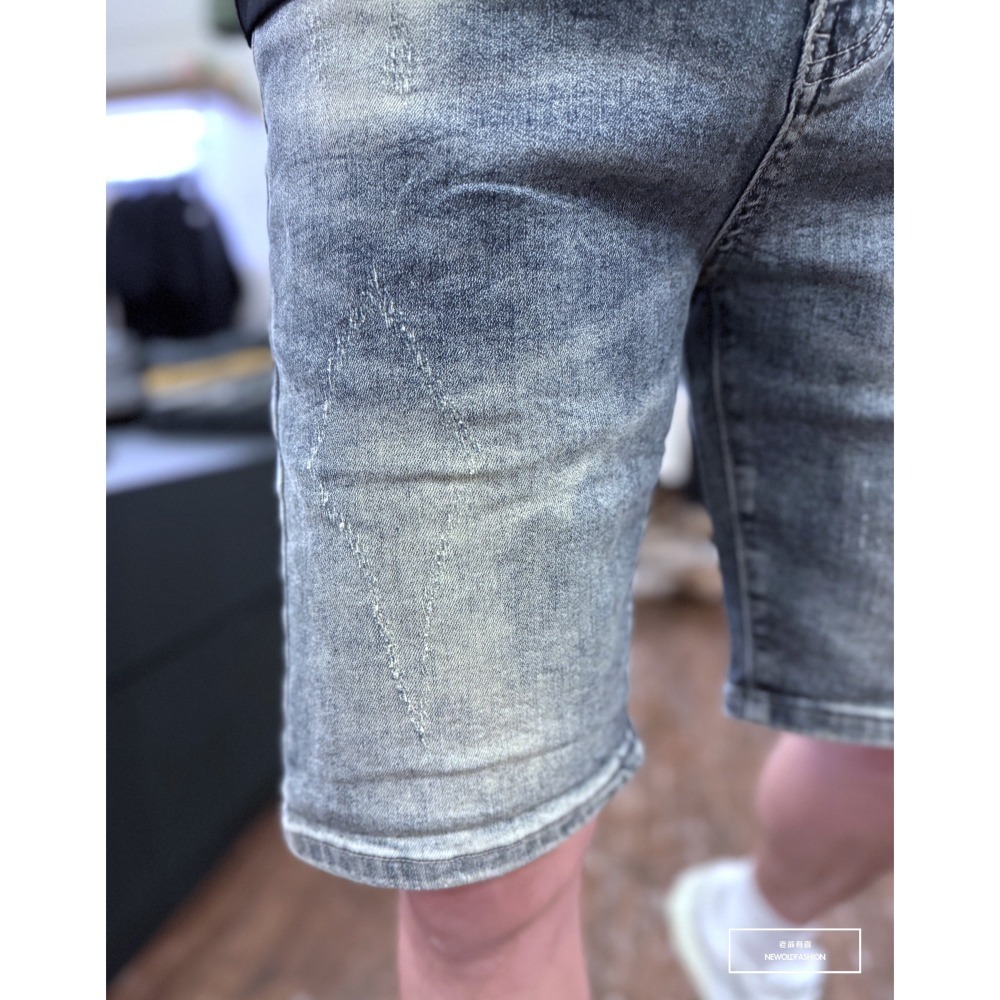 『新品上市』重磅立體雙o口袋牛仔短褲(NOF2405352)-細節圖4