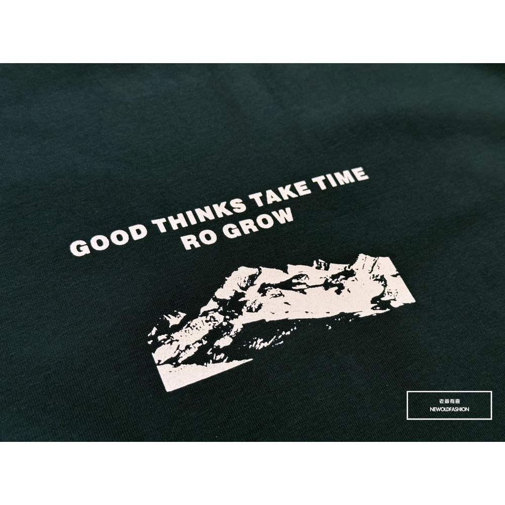 『新品上市』重磅山脈標語棉質背心(NOF2405S8008)-綠-細節圖3