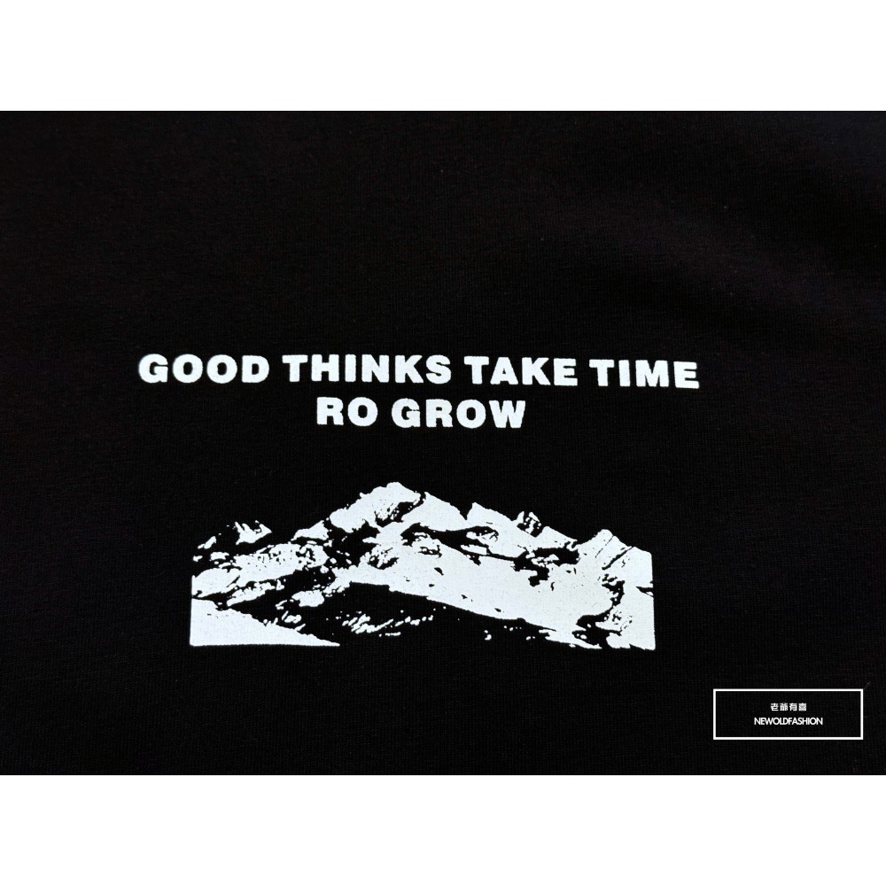 『新品上市』重磅山脈標語棉質背心(NOF2405S8008)-黑-細節圖3