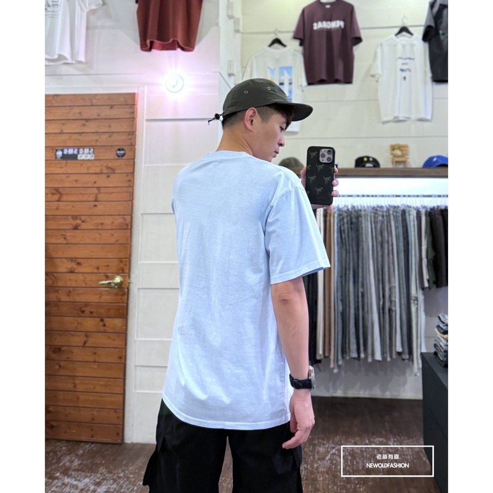 『新品上市』重磅純色全素水洗短T(NOF2405S002)-淺藍-細節圖4