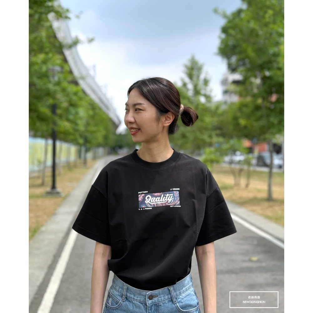 『新品上市』重磅luality萬花筒短T(NOF2405S5008)-黑-細節圖2