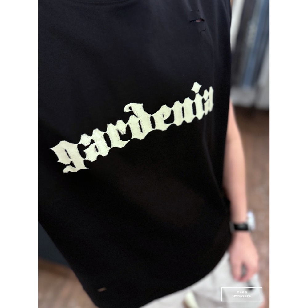 『新品上市』重磅羅馬G棉質背心(NOF2405S8005)-黑-細節圖2