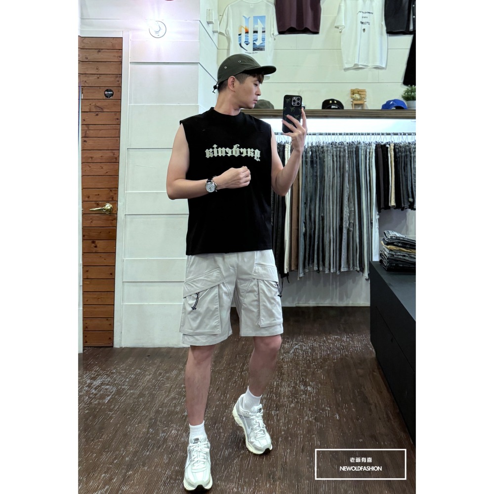 『新品上市』重磅羅馬G棉質背心(NOF2405S8005)-黑-細節圖6