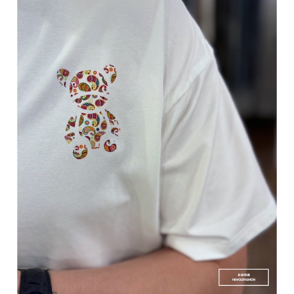 『新品上市』重磅RS變形蟲小熊短T(NOF2405S5011)-白-細節圖2