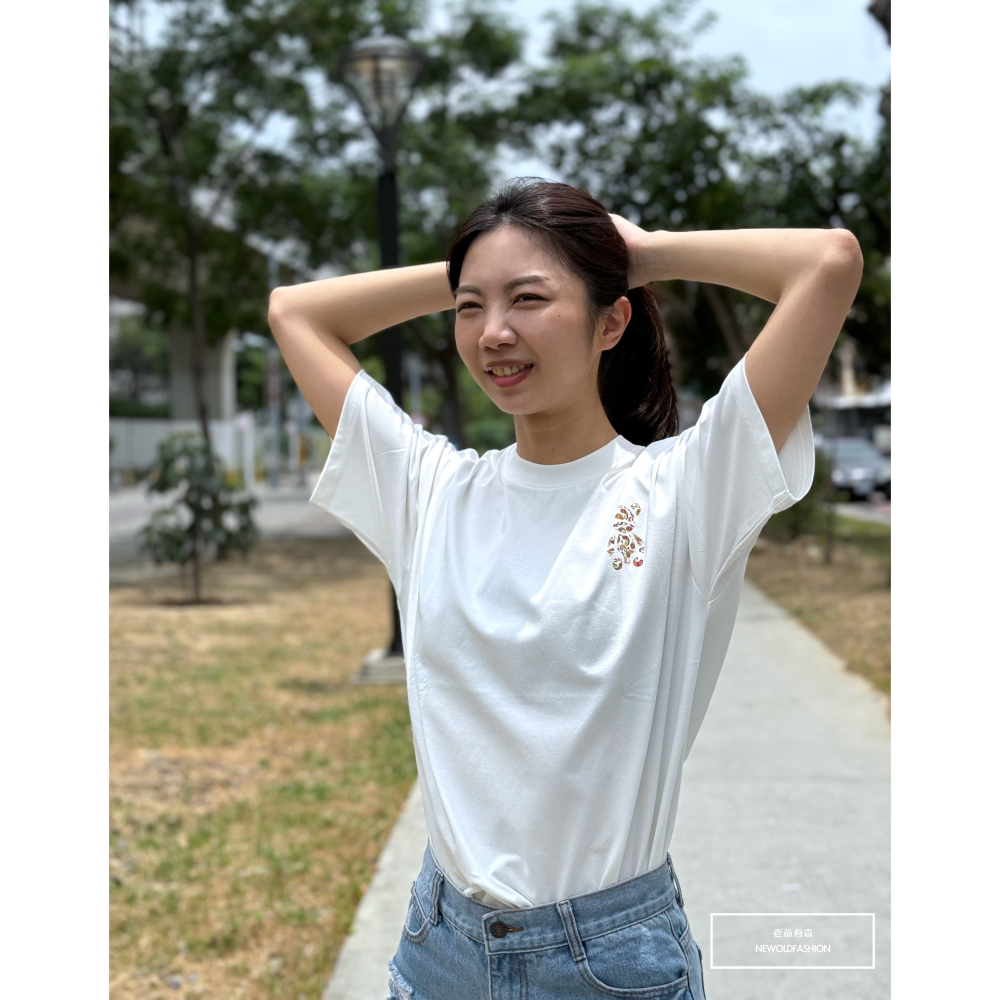 『新品上市』重磅RS變形蟲小熊短T(NOF2405S5011)-白-細節圖3