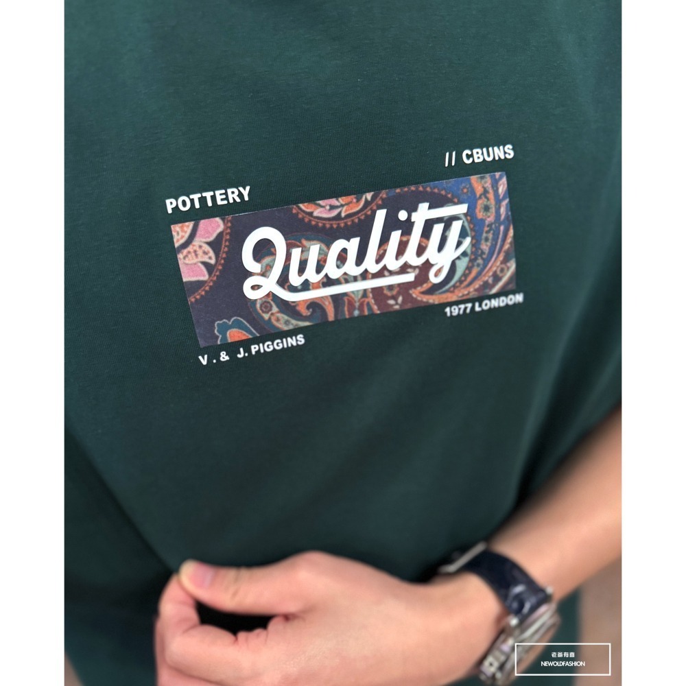 『新品上市』重磅luality萬花筒短T(NOF2405S5008)-綠-細節圖4