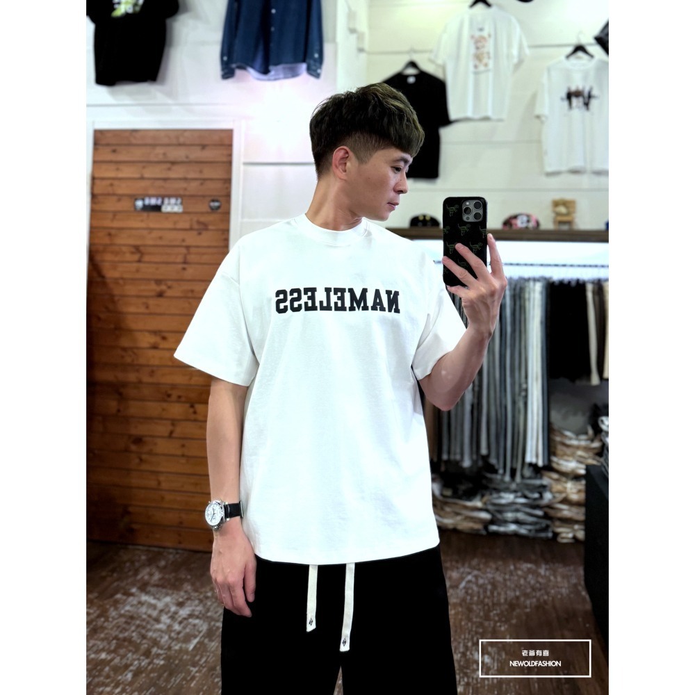 『新品上市』重磅N跳色英字短T(NOF2405S6007)-白-細節圖2