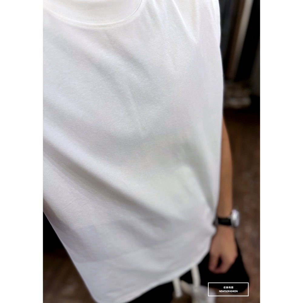 『新品上市』重磅原色素面棉質背心(NOF2405S8001)-白-細節圖4
