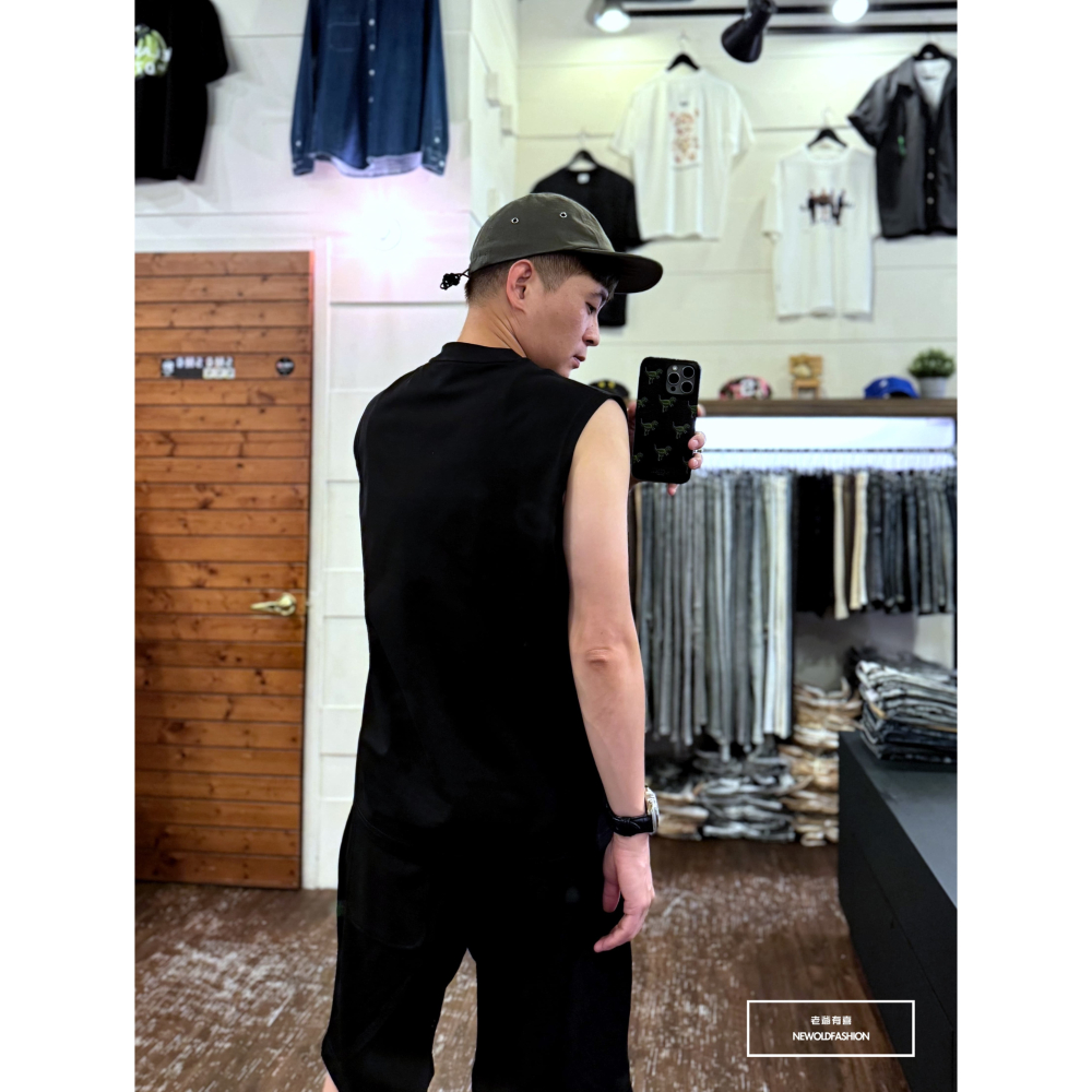 『新品上市』重磅原色素面棉質背心(NOF2405S8001)-黑-細節圖4