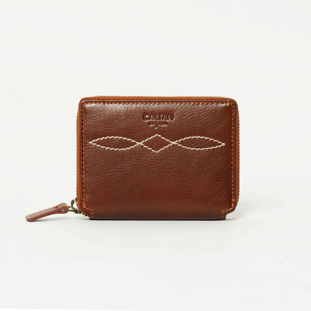 『新品上市』老爺有喜 菱紋縫線包覆式真皮短夾(071314cd)-細節圖4