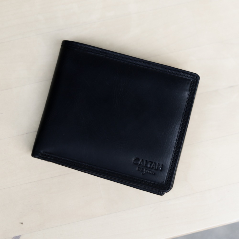 『新品上市』老爺有喜 真皮製作經典版三折男用短夾(072698bk)-細節圖4