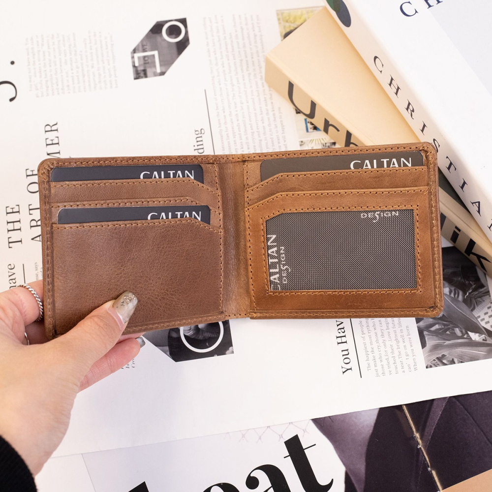 『新品上市』老爺有喜 真皮三頁式零錢包短夾(075125lt)-細節圖2