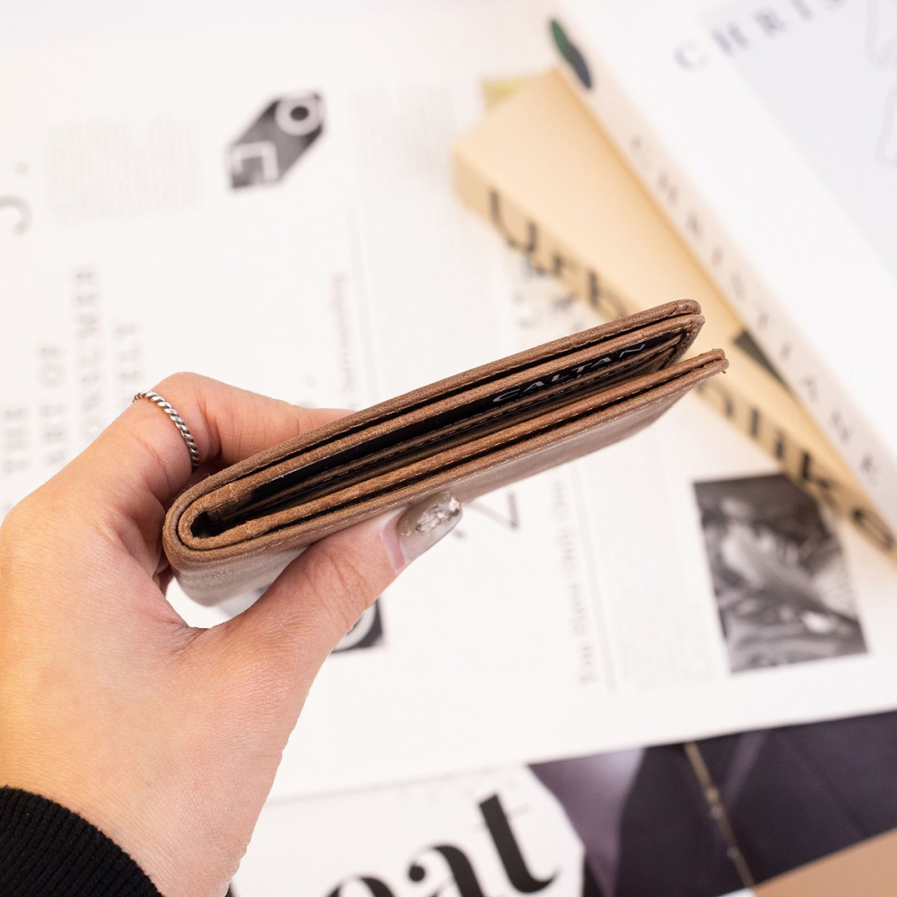 『新品上市』老爺有喜 真皮三頁式零錢包短夾(075125lt)-細節圖5