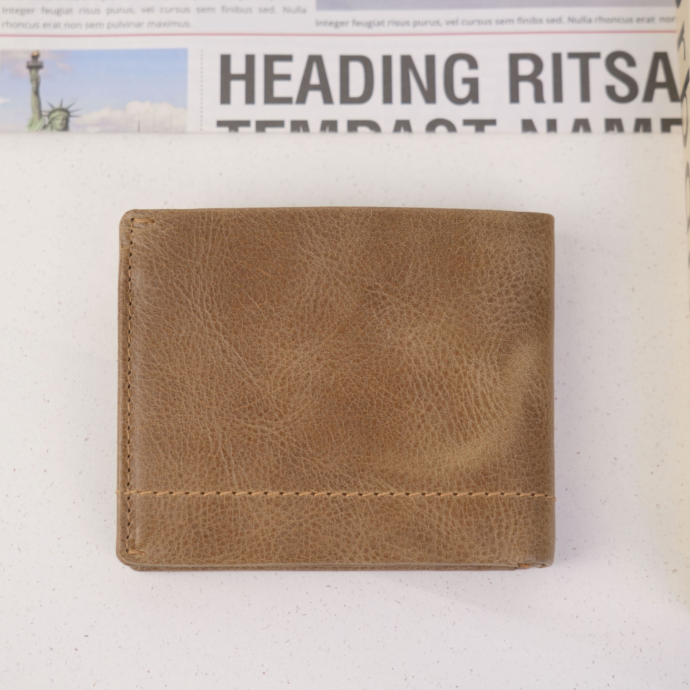 『新品上市』老爺有喜 真皮三頁式零錢包短夾(075137lt)-細節圖3