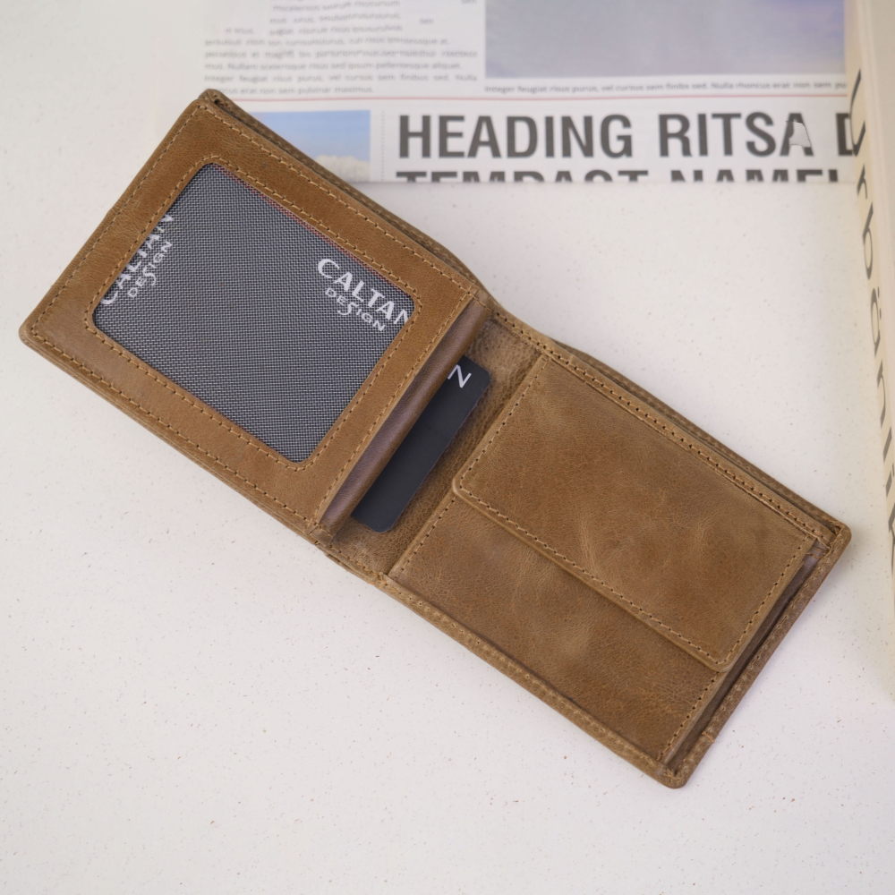 『新品上市』老爺有喜 真皮三頁式零錢包短夾(075137lt)-細節圖4