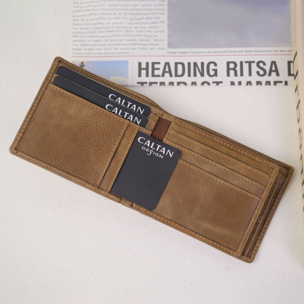 『新品上市』老爺有喜 真皮三頁式零錢包短夾(075137lt)-細節圖5