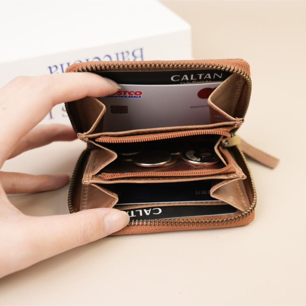 『新品上市』老爺有喜 真皮大容量全包式拉鍊中短夾(075165lt)-細節圖5