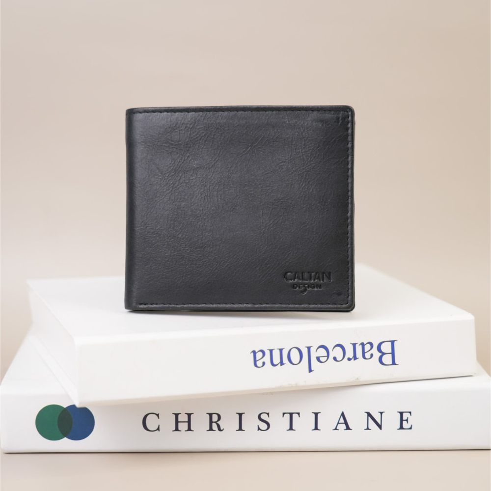 『新品上市』老爺有喜 雙色系俐落型男短夾(075173bk)-細節圖7