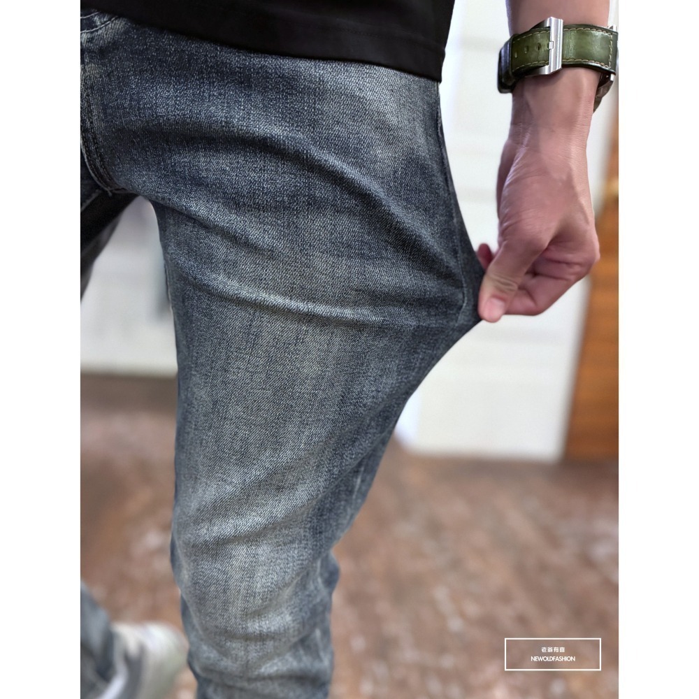 『新品上市』重磅中藍微刷白小直筒(NOF24096011)-細節圖4