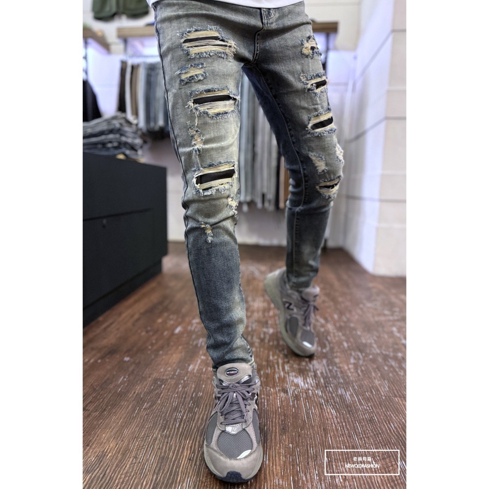 『新品上市』重磅大面積多破壞刷白小直筒(NOF24095962)-細節圖2