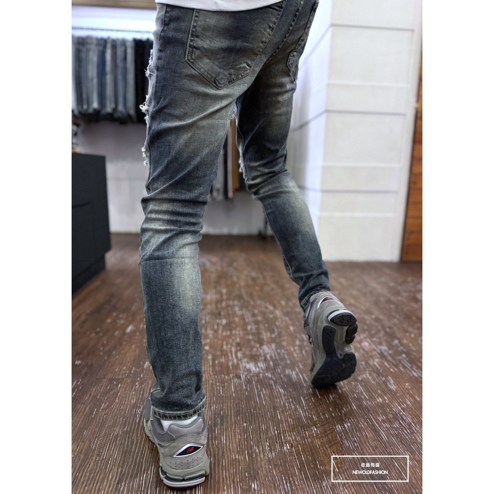 『新品上市』重磅大面積多破壞刷白小直筒(NOF24095962)-細節圖6