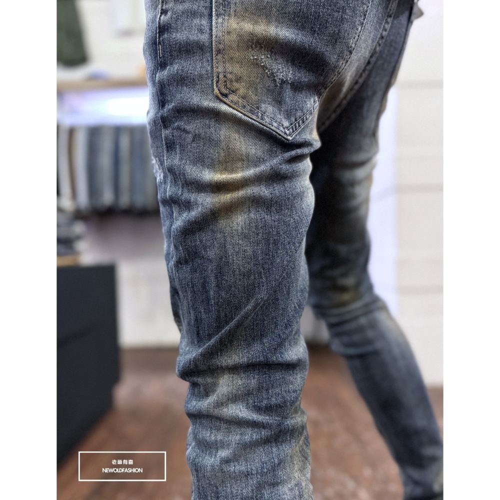 『新品上市』重磅仿舊復古貓抓小直筒(NOF24096026)-細節圖4