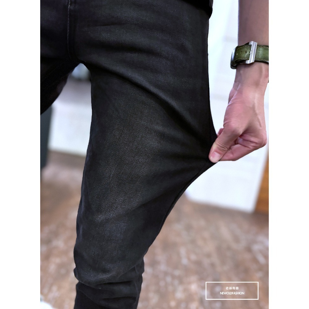 『新品上市』重磅經典水洗黑素面小直筒(NOF24096028)-細節圖2