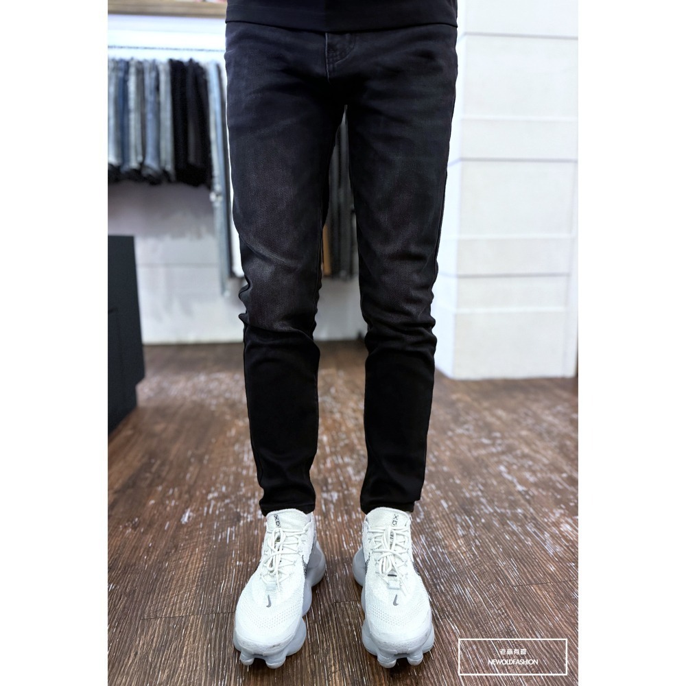 『新品上市』重磅經典水洗黑素面小直筒(NOF24096028)-細節圖4