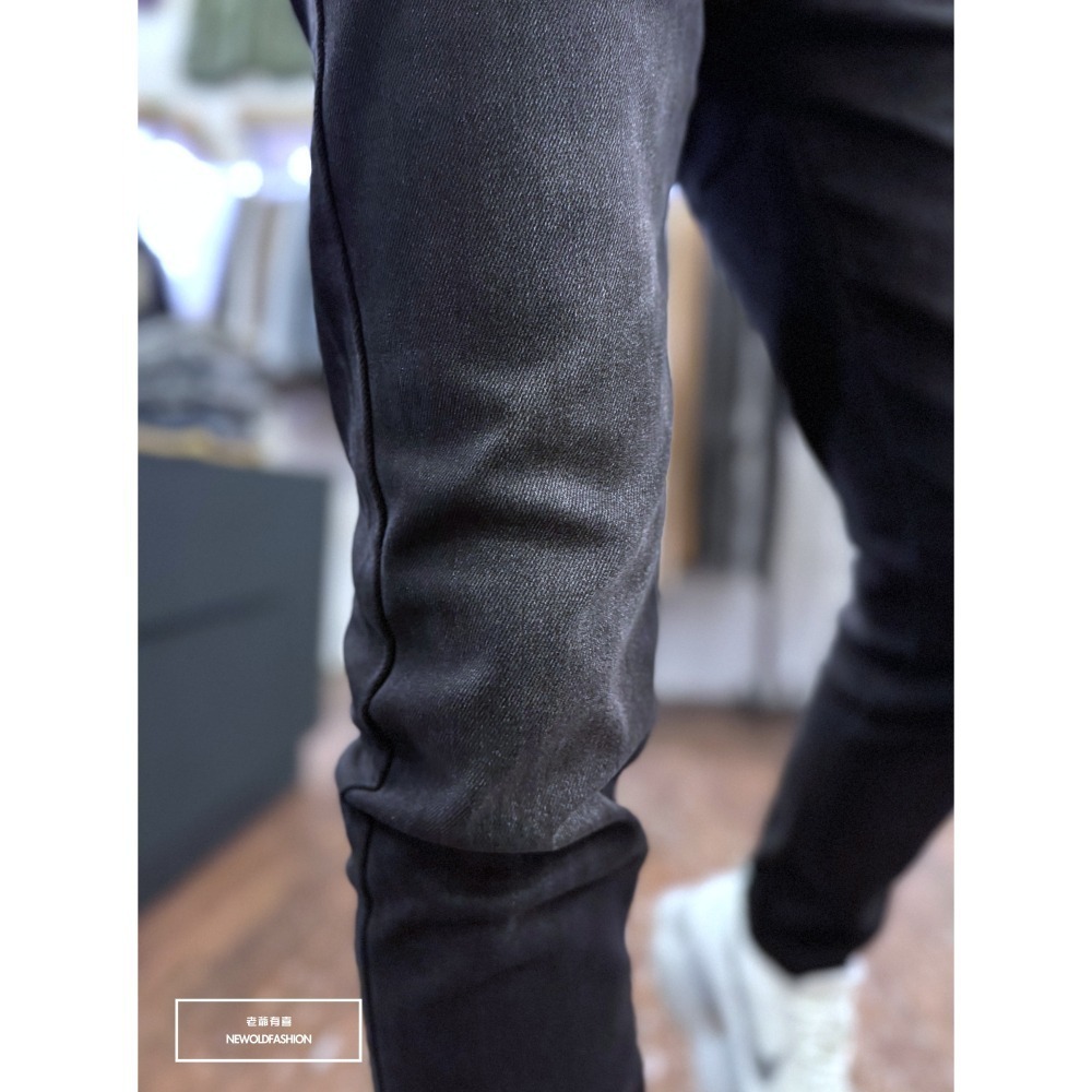 『新品上市』重磅經典水洗黑素面小直筒(NOF24096028)-細節圖5