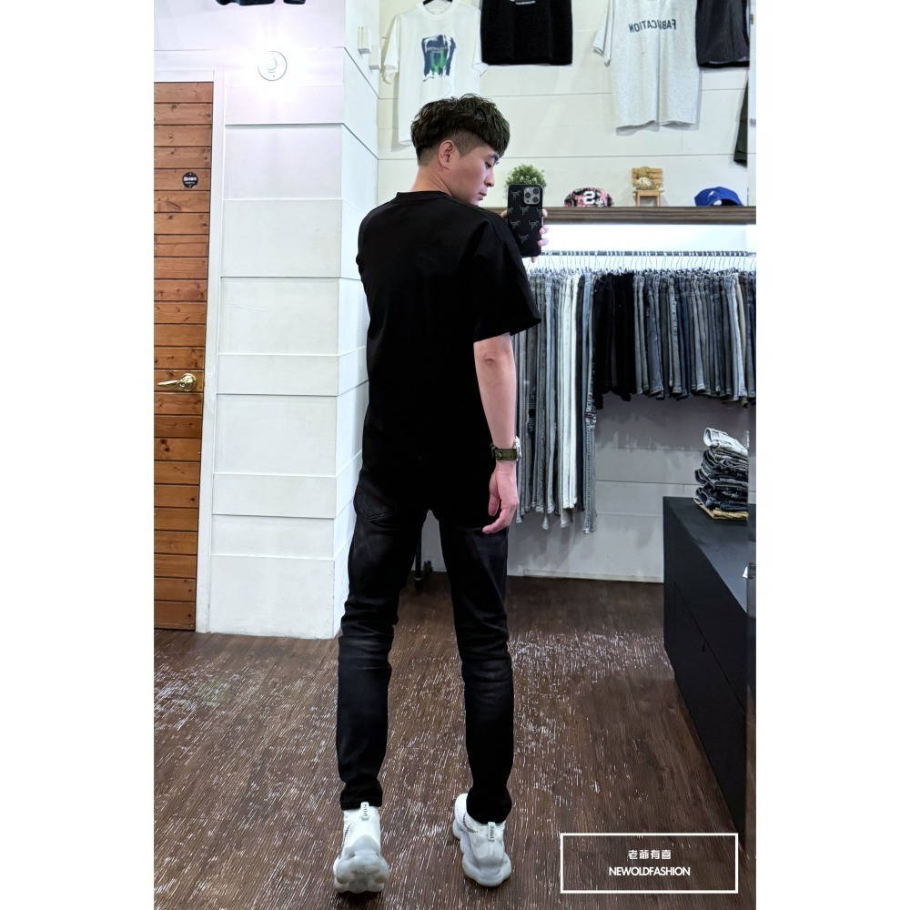 『新品上市』重磅經典水洗黑素面小直筒(NOF24096028)-細節圖6