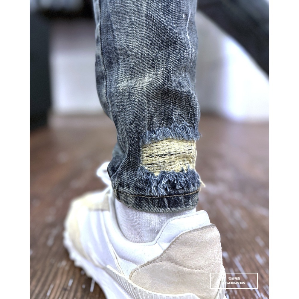 『新品上市』重磅三洞方印潑漆補丁小直筒(NOF24095935)-細節圖8