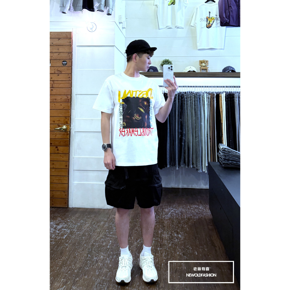 『新品上市』重磅嘻哈歌手短T(NOF25038184)-白-細節圖4