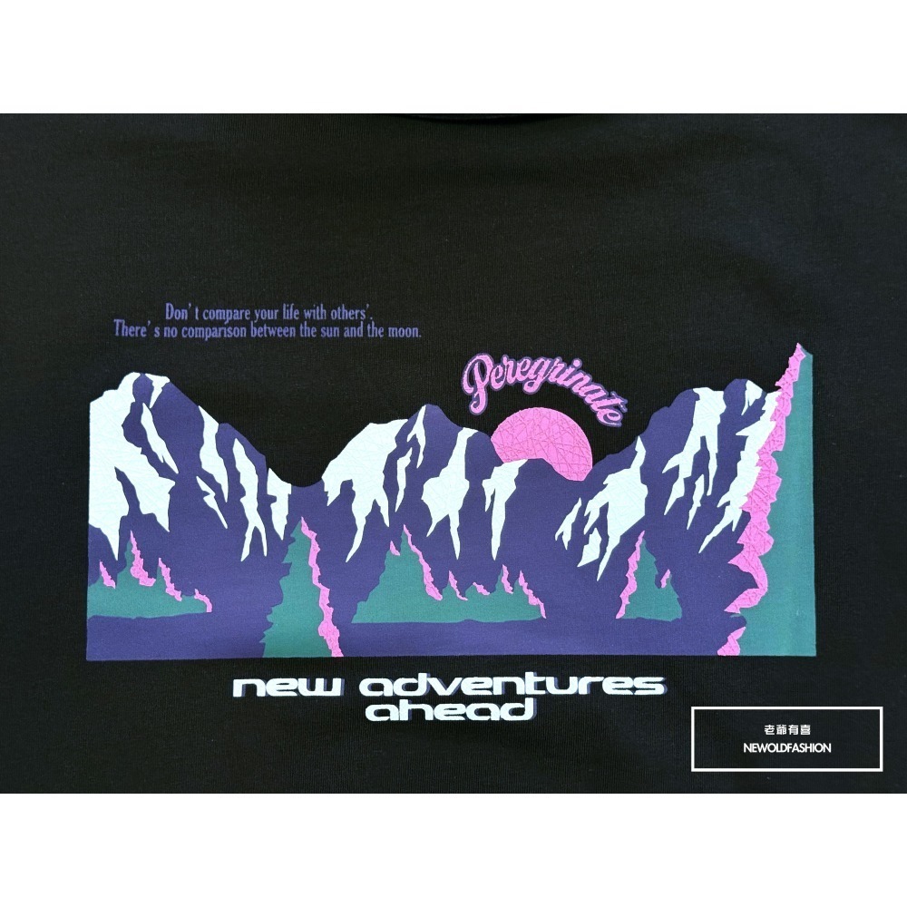 『新品上市』重磅日出山脈短T(NOF25038111)-黑-細節圖9