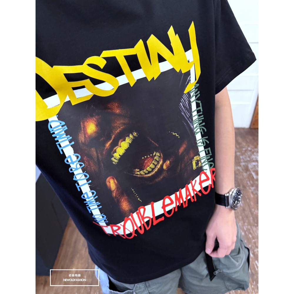 『新品上市』重磅嘻哈歌手短T(NOF25038184)-黑-細節圖4