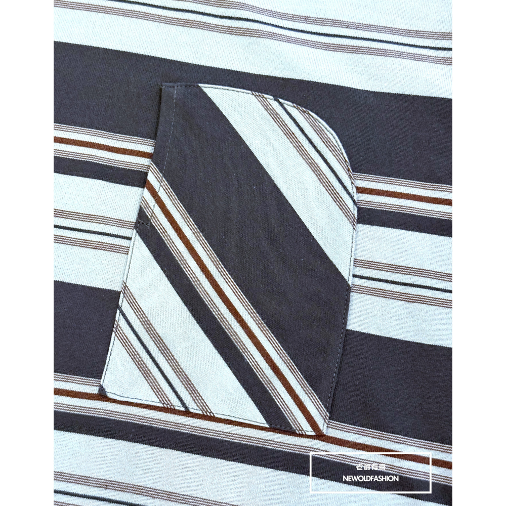 『新品上市』重磅撞色斜紋短T(NOF2503N8076)-灰-細節圖9