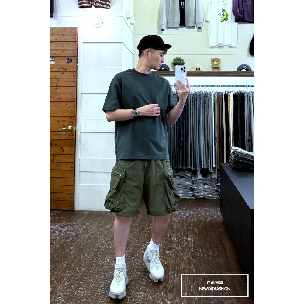 『新品上市』重磅簡約純色素面短T(NOF2503N5037)-深綠-細節圖6