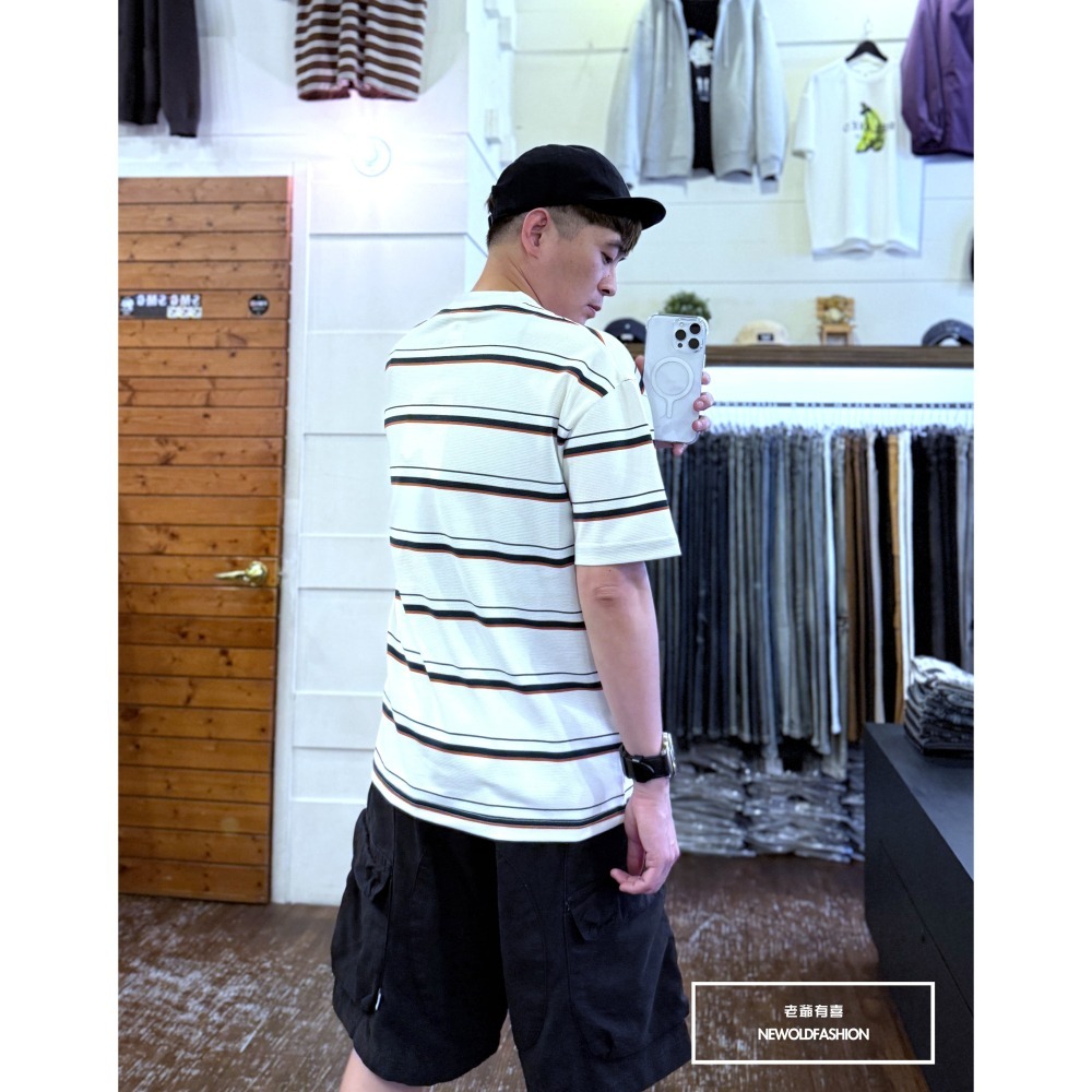 『新品上市』重磅VIE撞色條紋短T(NOF2503N5028)-米-細節圖9