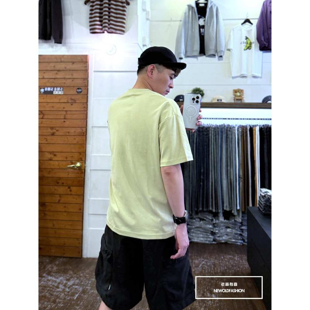 『新品上市』重磅簡約純色素面短T(NOF2503N5037)-淺綠-細節圖7