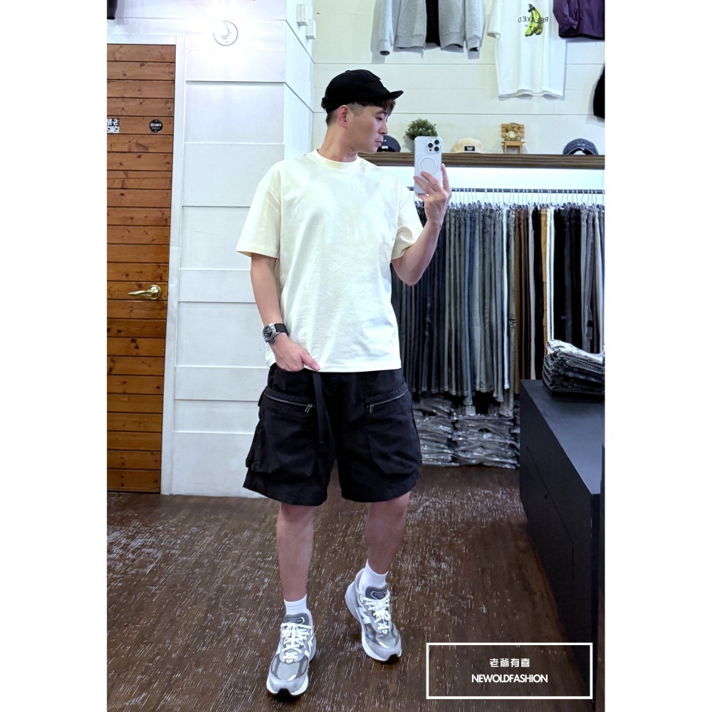 『新品上市』重磅簡約純色素面短T(NOF2503N5037)-米-細節圖6