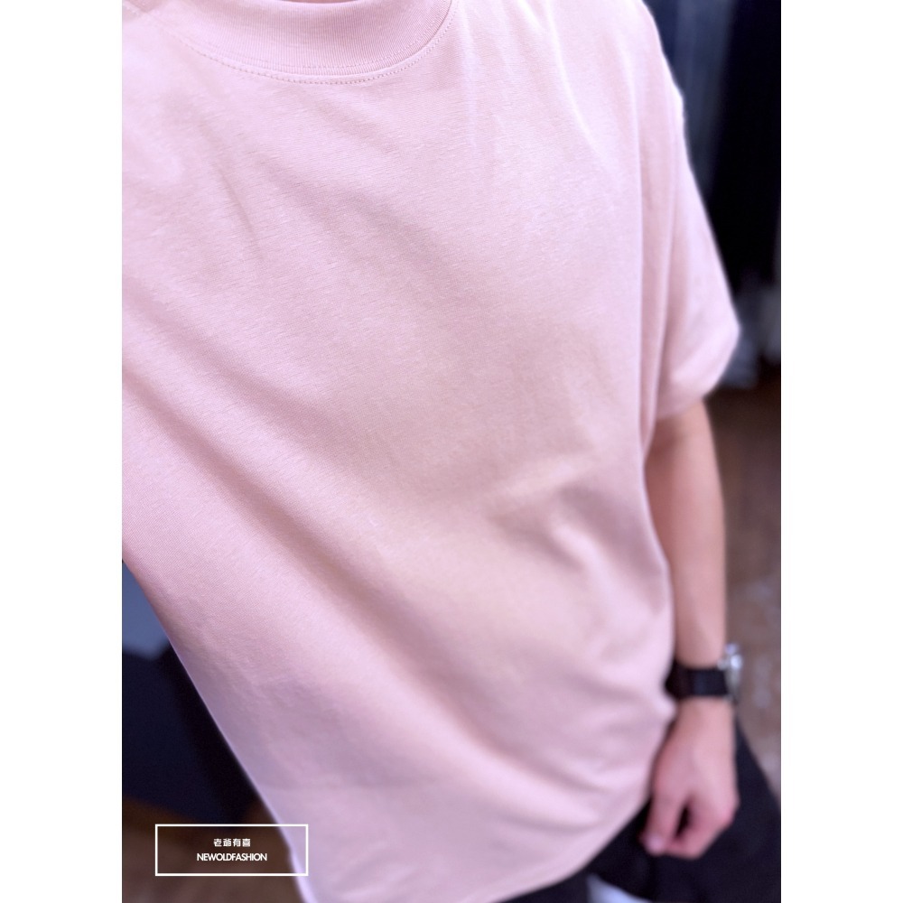 『新品上市』重磅簡約純色素面短T(NOF2503N5037)-粉-細節圖4