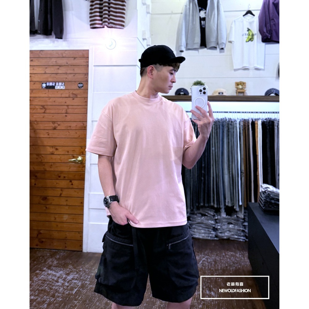 『新品上市』重磅簡約純色素面短T(NOF2503N5037)-粉-細節圖5