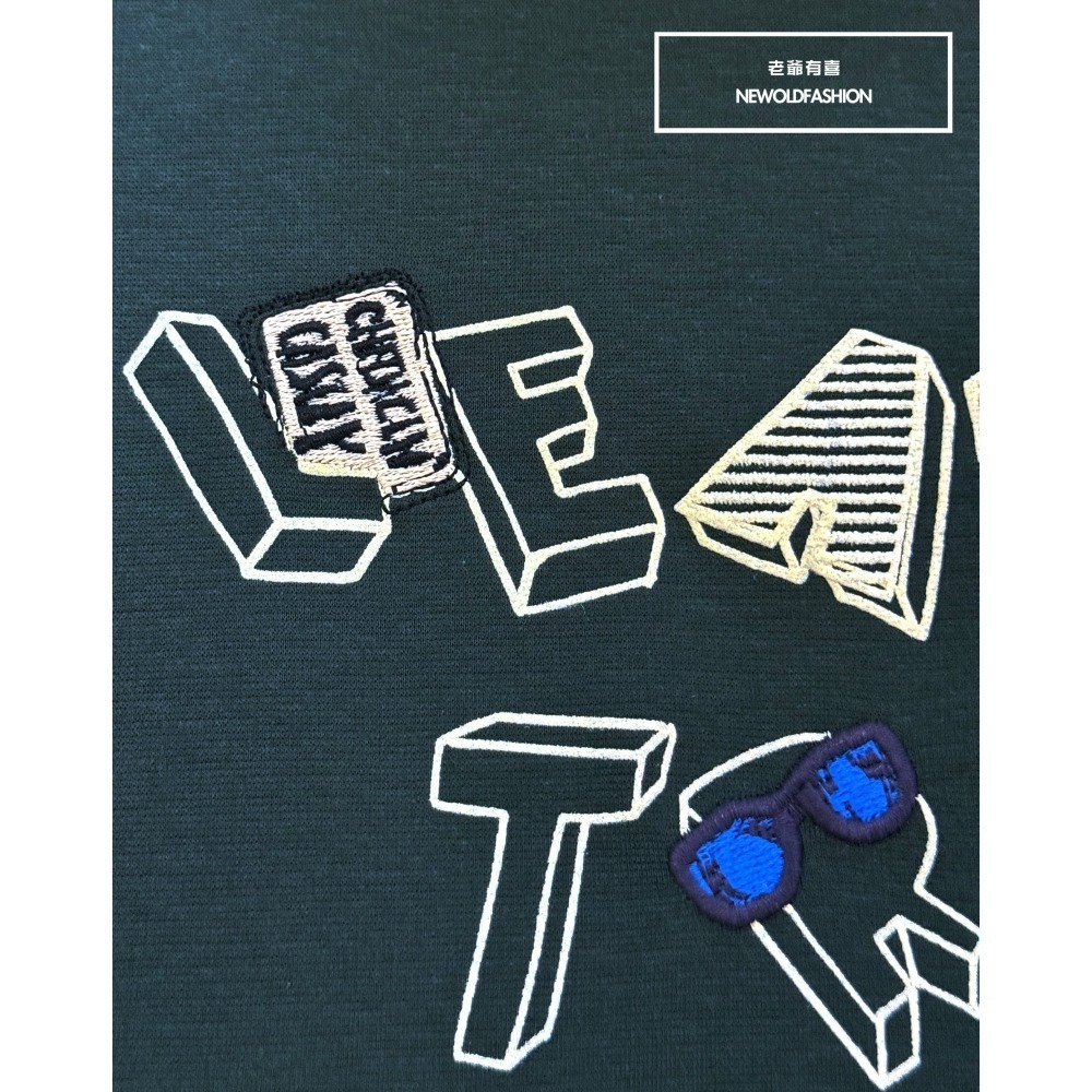 『新品上市』重磅斜紋墨鏡R短T(NOF2503N5053)-綠-細節圖4