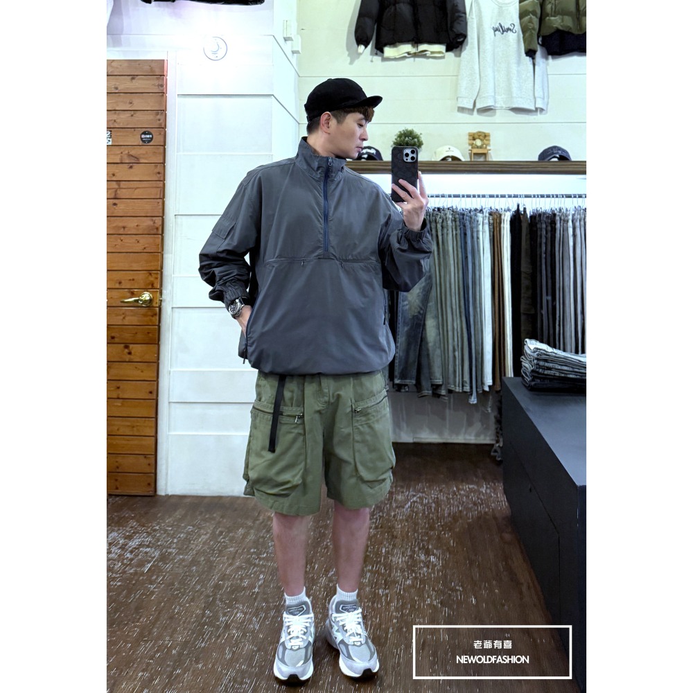 『新品上市』重磅多層拉鍊大口袋工裝短褲(NOF25028303)-軍綠-細節圖10